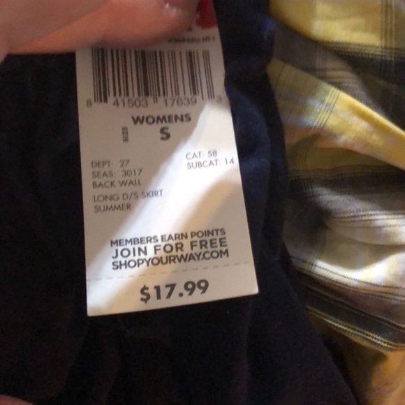 NWT—Women’s Flowy Navy Blue Cotton Skirt S—Small - Picture 5 of 5